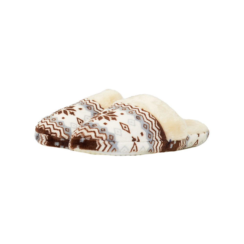 Women home slippers 37-39 white/brown
